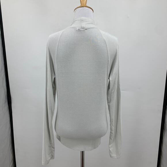 Cache Top Womens L Large Dove Crisscross Front Long Sleeve Plunge VNeck Pullover - Picture 5 of 10